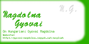 magdolna gyovai business card